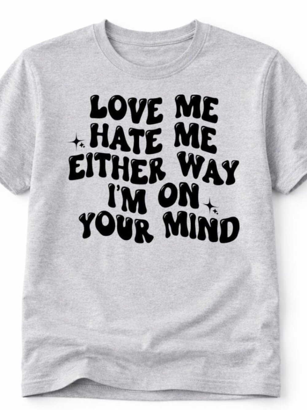 Love Me Or Hate Me Funny Graphic T Shirt Trendy Boutique Style Tee Women Gray